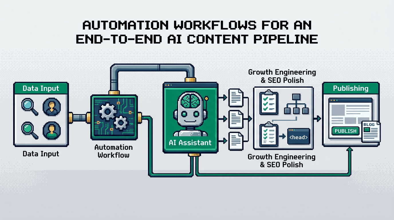 Automation Workflows for an End to End AI Content Pipeline