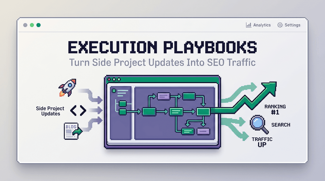 Execution Playbooks That Turn Side Project Updates Into SEO Traffic
