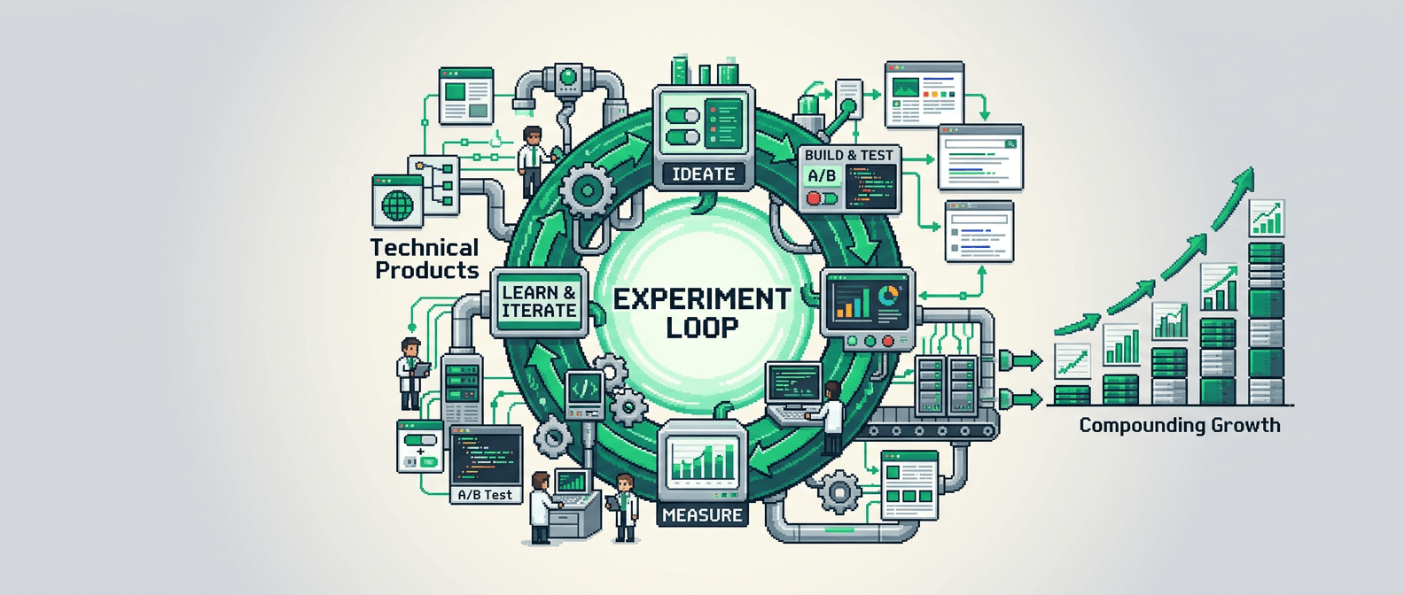 Experiment Loops for Technical Products that Compound Growth